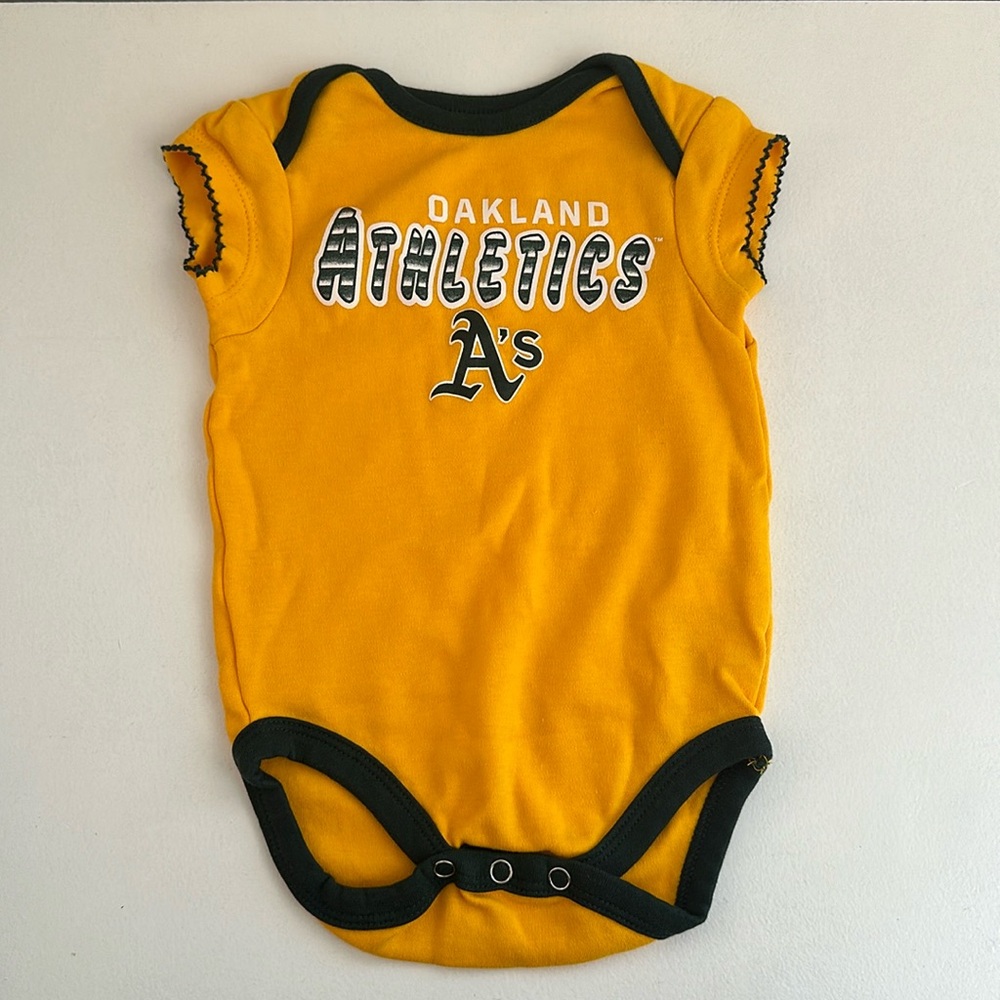 Baby Girl Oakland Athletics Onesies